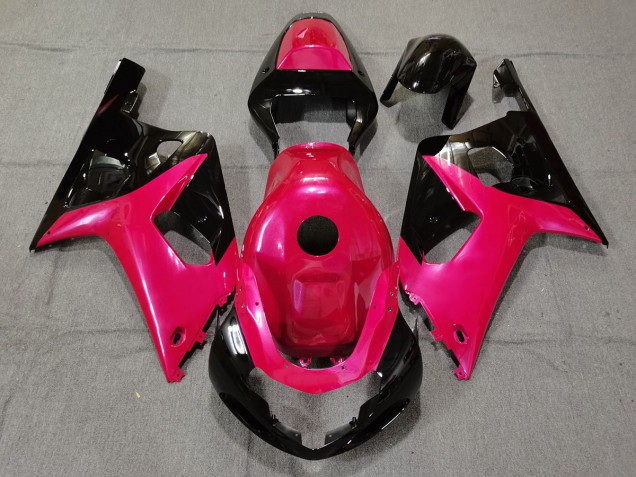 Aftermarket 2001-2003 Gloss Pink and Black Suzuki GSXR 600-750 Motorcycle Fairings Aftermarket 2001-2003 Gloss Pink and Black Suzuki GSXR 600-750 Motorcycle Fairings