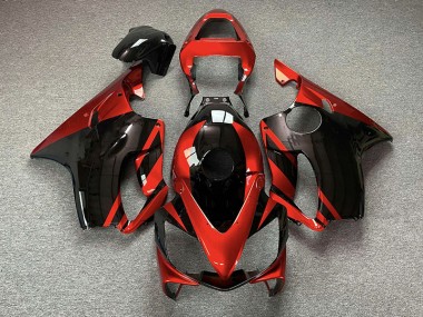 Aftermarket 2001-2003 Gloss Red and Black Honda CBR600 F4i Motorcycle Fairings