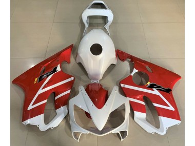 Aftermarket 2001-2003 Gloss White and Red Honda CBR600 F4i Fairings