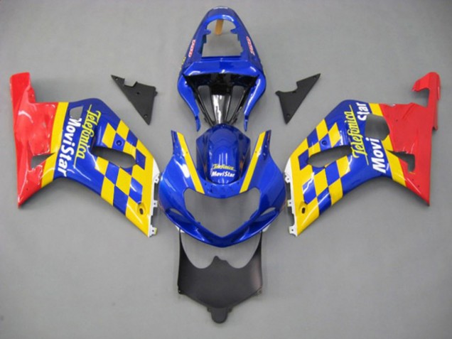Aftermarket 2001-2003 MoviStar Suzuki GSXR 600-750 Motorcycle Fairings Aftermarket 2001-2003 MoviStar Suzuki GSXR 600-750 Motorcycle Fairings