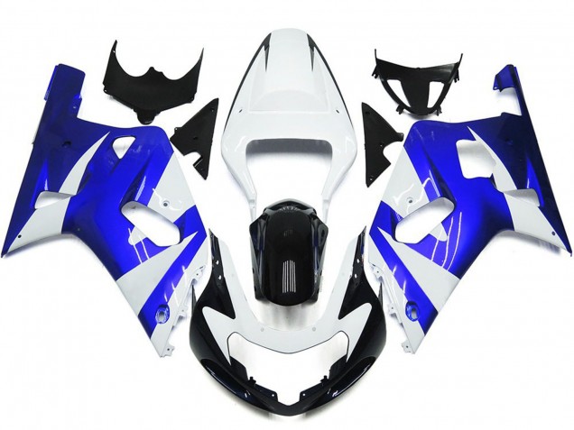 Aftermarket 2001-2003 Vibrant Blue and White OEM Style Suzuki GSXR 600-750 Motorcycle Fairings Aftermarket 2001-2003 Vibrant Blue and White OEM Style Suzuki GSXR 600-750 Motorcycle Fairings