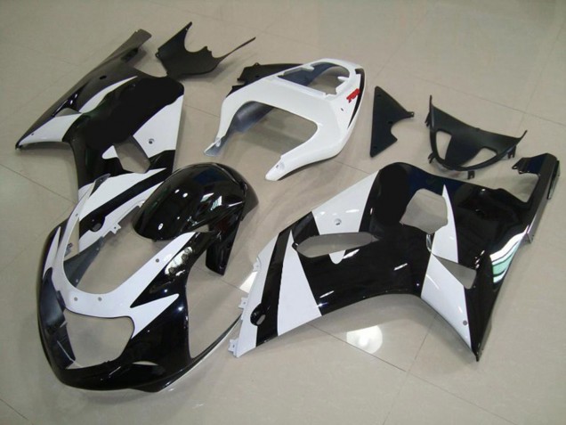 Aftermarket 2001-2003 White and Black Suzuki GSXR 600-750 Motorcycle Fairings Aftermarket 2001-2003 White and Black Suzuki GSXR 600-750 Motorcycle Fairings