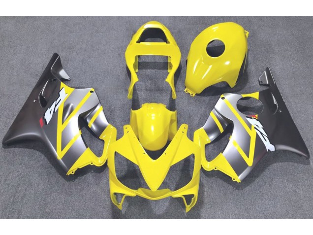 Aftermarket 2001-2003 Yellow and Matte Silver Honda CBR600 F4i Motorcycle Fairings Aftermarket 2001-2003 Yellow and Matte Silver Honda CBR600 F4i Motorcycle Fairings