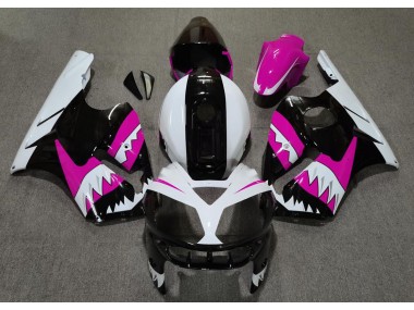 Aftermarket 2002-2005 Pink Shark Kawasaki ZX12R Motorcycle Fairings