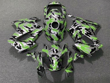 Aftermarket 2002-2012 Green Camo Honda VFR800 Motorcycle Fairings