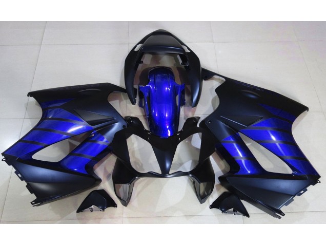Aftermarket 2002-2012 Matte Black & Blue Honda VFR800 Motorcycle Fairings Aftermarket 2002-2012 Matte Black & Blue Honda VFR800 Motorcycle Fairings