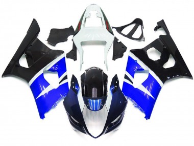 Aftermarket 2003-2004 Blue and Black Gloss Custom Style Suzuki GSXR 1000 Motorcycle Fairings