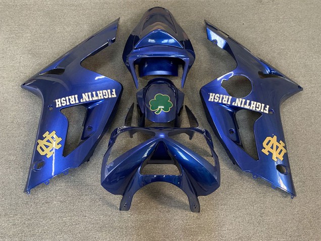 Aftermarket 2003-2004 Deep Blue Kawasaki ZX6R Motorcycle Fairings Aftermarket 2003-2004 Deep Blue Kawasaki ZX6R Motorcycle Fairings