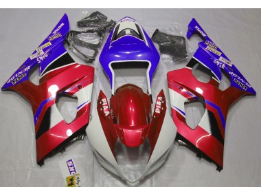 Aftermarket 2003-2004 Gloss Candy Red and Blue Suzuki GSXR 1000 Fairings