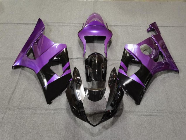 Aftermarket 2003-2004 Gloss Purple & Black Suzuki GSXR 1000 Motorcycle Fairings Aftermarket 2003-2004 Gloss Purple & Black Suzuki GSXR 1000 Motorcycle Fairings