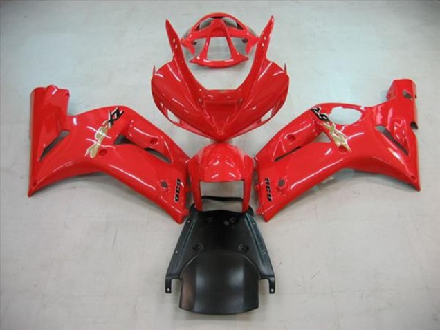 Aftermarket 2003-2004 Red Gloss Kawasaki ZX6R Motorcycle Fairings Aftermarket 2003-2004 Red Gloss Kawasaki ZX6R Motorcycle Fairings