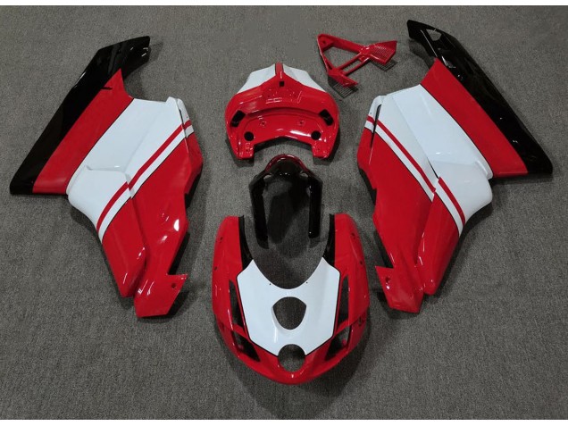 Aftermarket 2003-2004 Gloss Red & White Ducati 749 999 Fairings