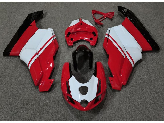 Aftermarket 2003-2004 Gloss Red & White Ducati 749 999 Motorcycle Fairings Aftermarket 2003-2004 Gloss Red & White Ducati 749 999 Motorcycle Fairings