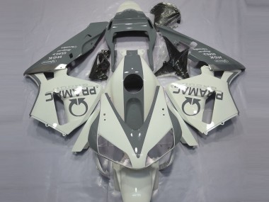 Aftermarket 2003-2004 Gloss White and Grey PRAMAC Honda CBR600RR Motorcycle Fairings
