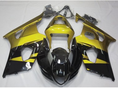 Aftermarket 2003-2004 Gloss Yellow & Black Suzuki GSXR 1000 Motorcycle Fairings