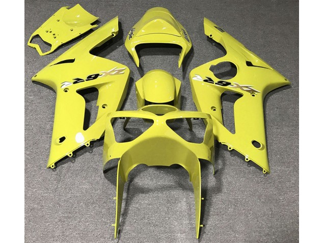 Aftermarket 2003-2004 Gloss Yellow Kawasaki ZX6R Motorcycle Fairings Aftermarket 2003-2004 Gloss Yellow Kawasaki ZX6R Motorcycle Fairings