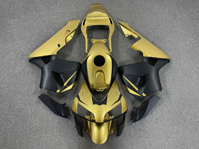 Aftermarket 2003-2004 Gold & Matte Black Honda CBR600RR Motorcycle Fairings Aftermarket 2003-2004 Gold & Matte Black Honda CBR600RR Motorcycle Fairings