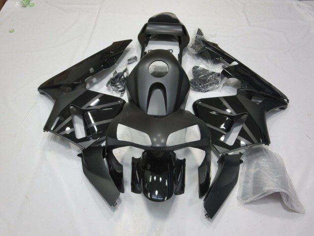 Aftermarket 2003-2004 Matte Black With Honda CBR600RR Motorcycle Fairings