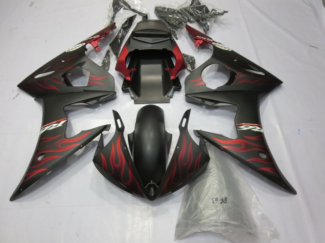 Aftermarket 2003-2005 Matte red flame Yamaha R6 Motorcycle Fairings Aftermarket 2003-2005 Matte red flame Yamaha R6 Motorcycle Fairings