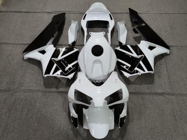 Aftermarket 2003-2004 Pearl White and Black Honda CBR600RR Motorcycle Fairings