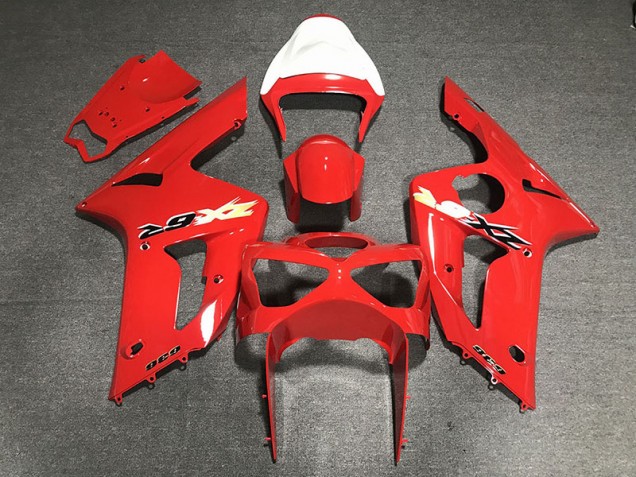 Aftermarket 2003-2004 Red 636 Kawasaki ZX6R Motorcycle Fairings Aftermarket 2003-2004 Red 636 Kawasaki ZX6R Motorcycle Fairings