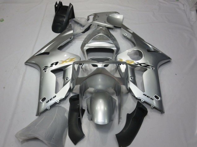 Aftermarket 2003-2004 Silver OEM Style Kawasaki ZX6R Motorcycle Fairings Aftermarket 2003-2004 Silver OEM Style Kawasaki ZX6R Motorcycle Fairings