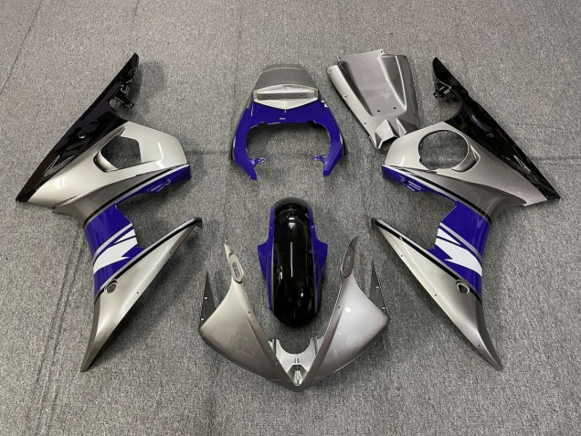 Aftermarket 2003-2005 Silver and Purple style Yamaha R6 Motorcycle Fairings Aftermarket 2003-2005 Silver and Purple style Yamaha R6 Motorcycle Fairings