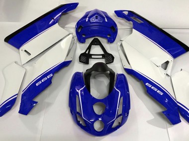 Aftermarket 2003-2004 White Blue and Black Ducati 749 999 Motorcycle Fairings