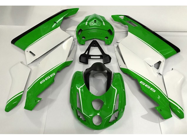 Aftermarket 2003-2004 White Green and Black Ducati 749 999 Motorcycle Fairings Aftermarket 2003-2004 White Green and Black Ducati 749 999 Motorcycle Fairings