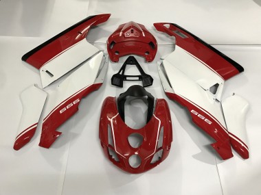 Aftermarket 2003-2004 White Red and Black Ducati 749 999 Motorcycle Fairings