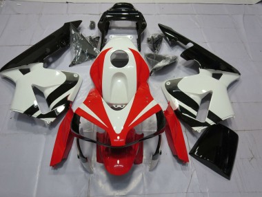 Aftermarket 2003-2004 White Red and Black OEM Honda CBR600RR Motorcycle Fairings