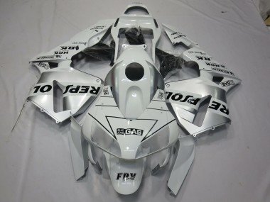 Aftermarket 2003-2004 White Silver Repsol Honda CBR600RR Motorcycle Fairings