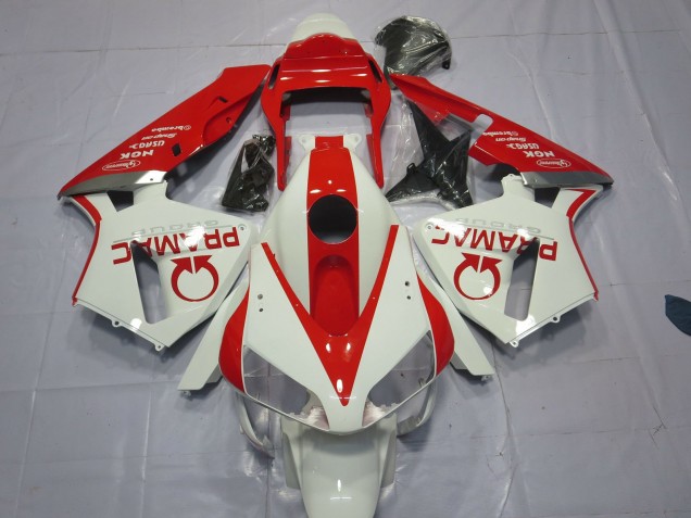 Aftermarket 2003-2004 White and Red Pramac Honda CBR600RR Motorcycle Fairings Aftermarket 2003-2004 White and Red Pramac Honda CBR600RR Motorcycle Fairings