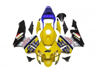 Aftermarket 2003-2004 Yellow Nastro Azzurro 46 Honda CBR600RR Motorcycle Fairings