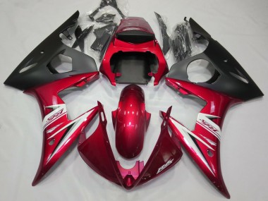 Aftermarket 2003-2005 Gloss Red & White Yamaha R6 Fairings