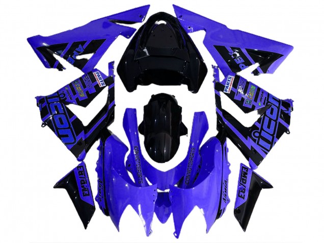 Aftermarket 2004-2005 Blue and Black & Kawasaki ZX10R Motorcycle Fairings Aftermarket 2004-2005 Blue and Black & Kawasaki ZX10R Motorcycle Fairings