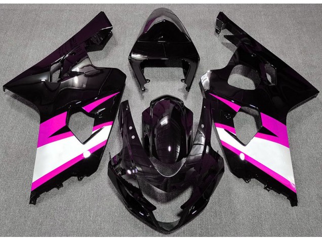 Aftermarket 2004-2005 Gloss Black & Pink Suzuki GSXR 600-750 Motorcycle Fairings Aftermarket 2004-2005 Gloss Black & Pink Suzuki GSXR 600-750 Motorcycle Fairings