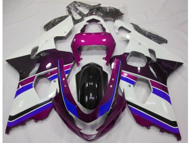 Aftermarket 2004-2005 Gloss Pink and Blue Suzuki GSXR 600-750 Motorcycle Fairings