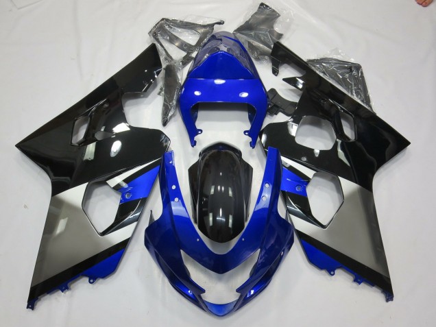 Aftermarket 2004-2005 Grey Blue and Black Suzuki GSXR 600-750 Motorcycle Fairings Aftermarket 2004-2005 Grey Blue and Black Suzuki GSXR 600-750 Motorcycle Fairings