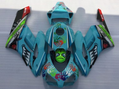 Aftermarket 2004-2005 Light Blue Shark Honda CBR1000RR Motorcycle Fairings