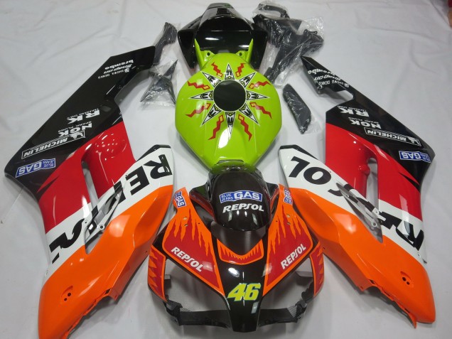 Aftermarket 2004-2005 Lime Rossi Repsol Honda CBR1000RR Motorcycle Fairings Aftermarket 2004-2005 Lime Rossi Repsol Honda CBR1000RR Motorcycle Fairings