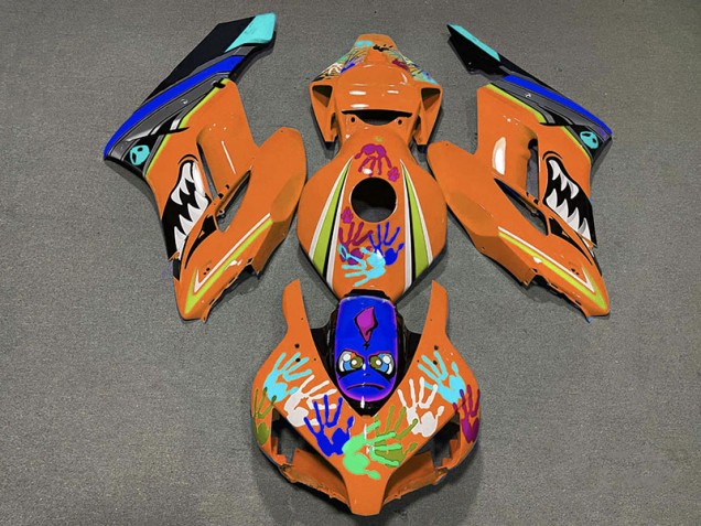 Aftermarket 2004-2005 Orange Shark Honda CBR1000RR Motorcycle Fairings Aftermarket 2004-2005 Orange Shark Honda CBR1000RR Motorcycle Fairings