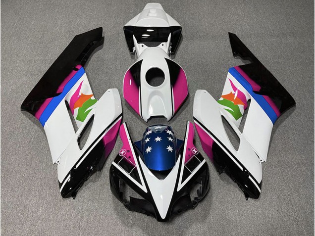Aftermarket 2004-2005 Pink and Blue Flag Honda CBR1000RR Motorcycle Fairings Aftermarket 2004-2005 Pink and Blue Flag Honda CBR1000RR Motorcycle Fairings