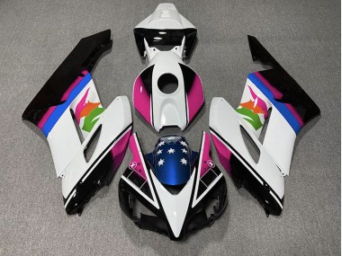 Aftermarket 2004-2005 Pink and Blue Flag Honda CBR1000RR Motorcycle Fairings