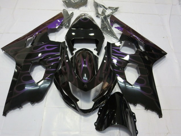 Aftermarket 2004-2005 Purple Flame Suzuki GSXR 600-750 Motorcycle Fairings Aftermarket 2004-2005 Purple Flame Suzuki GSXR 600-750 Motorcycle Fairings