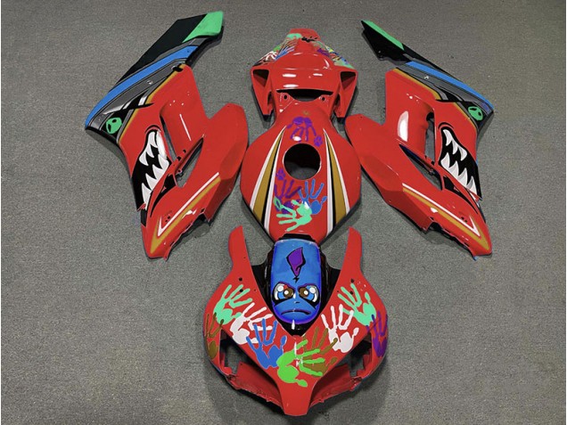 Aftermarket 2004-2005 Red Shark Honda CBR1000RR Motorcycle Fairings Aftermarket 2004-2005 Red Shark Honda CBR1000RR Motorcycle Fairings