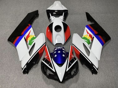 Aftermarket 2004-2005 Red and Blue Flag Honda CBR1000RR Motorcycle Fairings