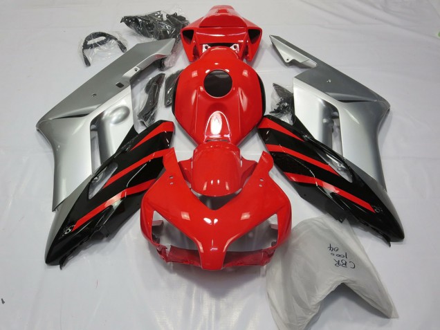 Aftermarket 2004-2005 Silver Red and Black Honda CBR1000RR Motorcycle Fairings Aftermarket 2004-2005 Silver Red and Black Honda CBR1000RR Motorcycle Fairings