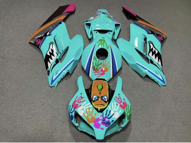 Aftermarket 2004-2005 Teal Shark Honda CBR1000RR Motorcycle Fairings