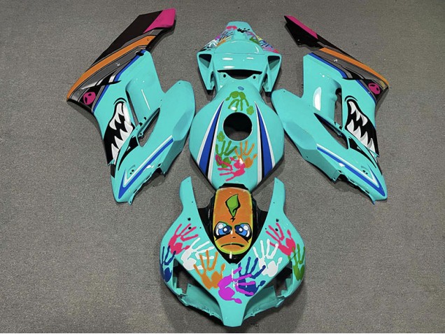 Aftermarket 2004-2005 Teal Shark Honda CBR1000RR Motorcycle Fairings Aftermarket 2004-2005 Teal Shark Honda CBR1000RR Motorcycle Fairings